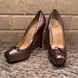 Christian Louboutin Shimmering Bronze Heels